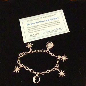 Sun Moon & Stars Bracelet Franklin mint silver
